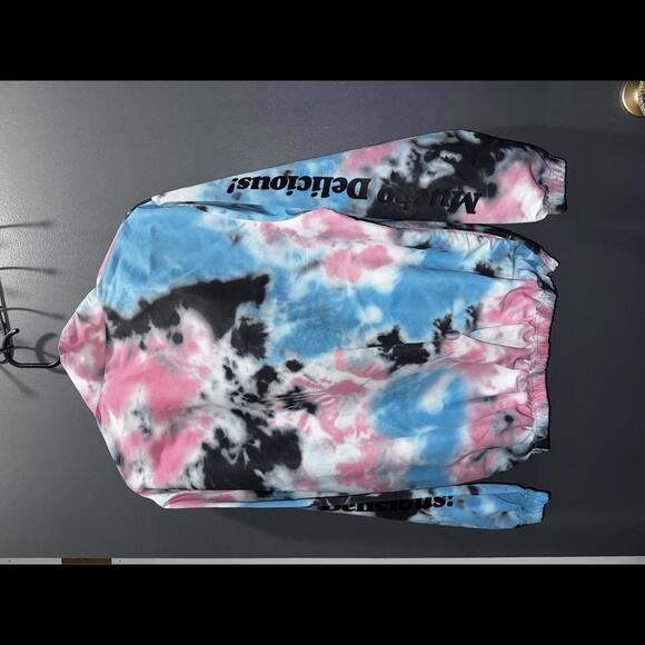 Vintage 90s Tie-Dye Half-Zip Sweatshirt - Mucho Music! by Manitas Small - Picture 2 of 7